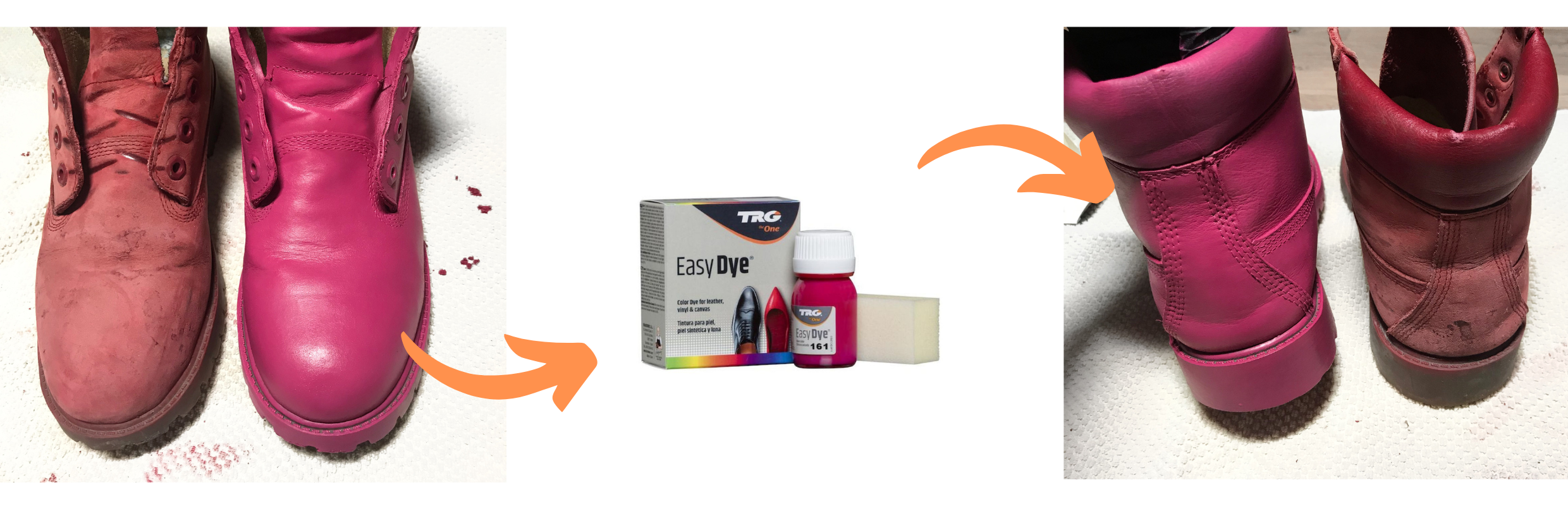 Růžová Barva na zimní boty Easy Dye TRG Magenta 161